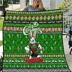Rabbitohs Rugby Xmas Quilt Australia NRL Mascot