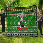Rabbitohs Rugby Xmas Quilt Australia NRL Mascot