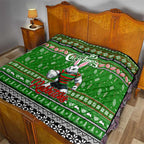 Rabbitohs Rugby Xmas Quilt Australia NRL Mascot