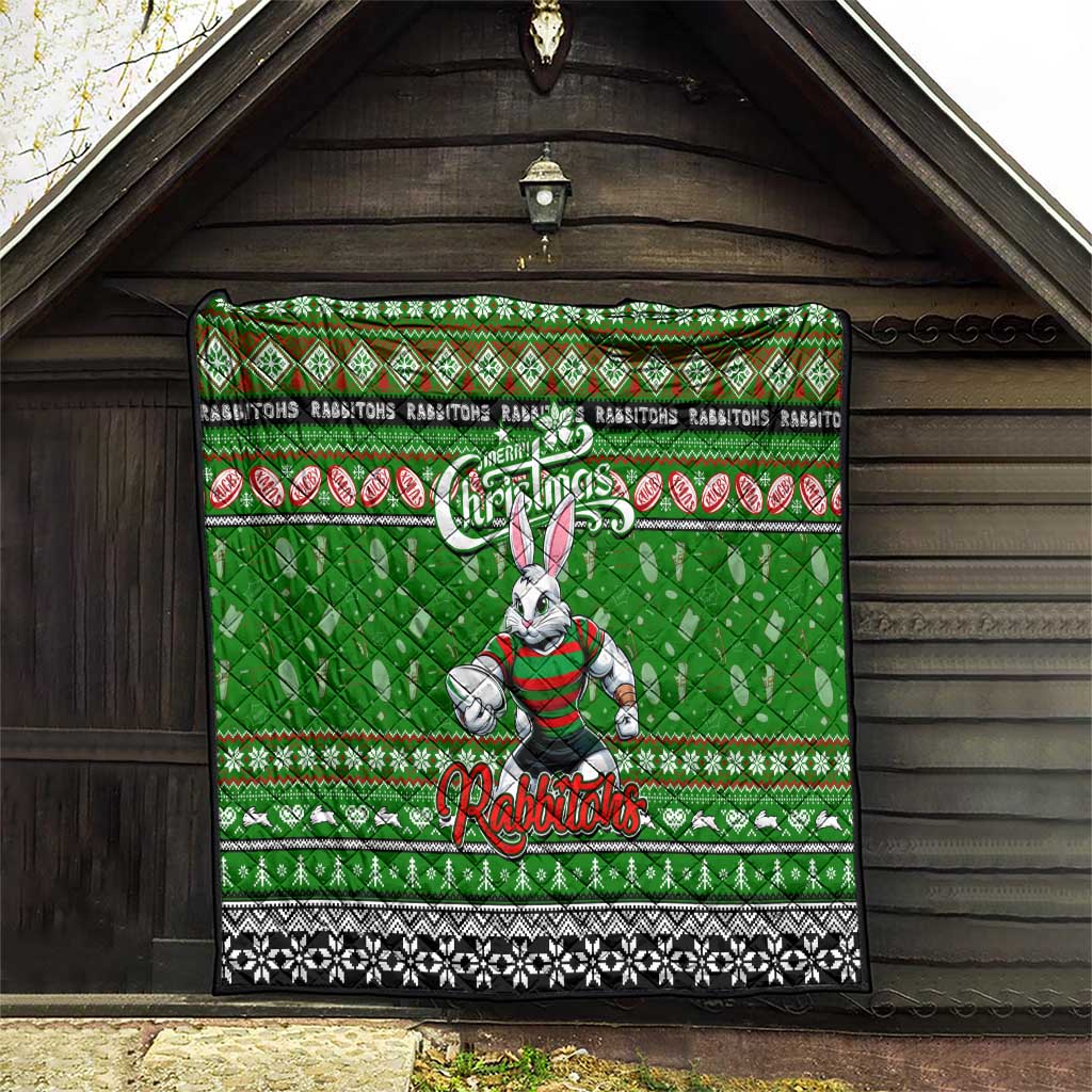 Rabbitohs Rugby Xmas Quilt Australia NRL Mascot