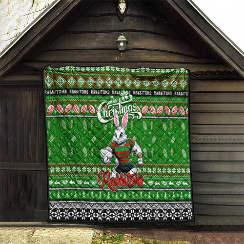 Rabbitohs Rugby Xmas Quilt Australia NRL Mascot