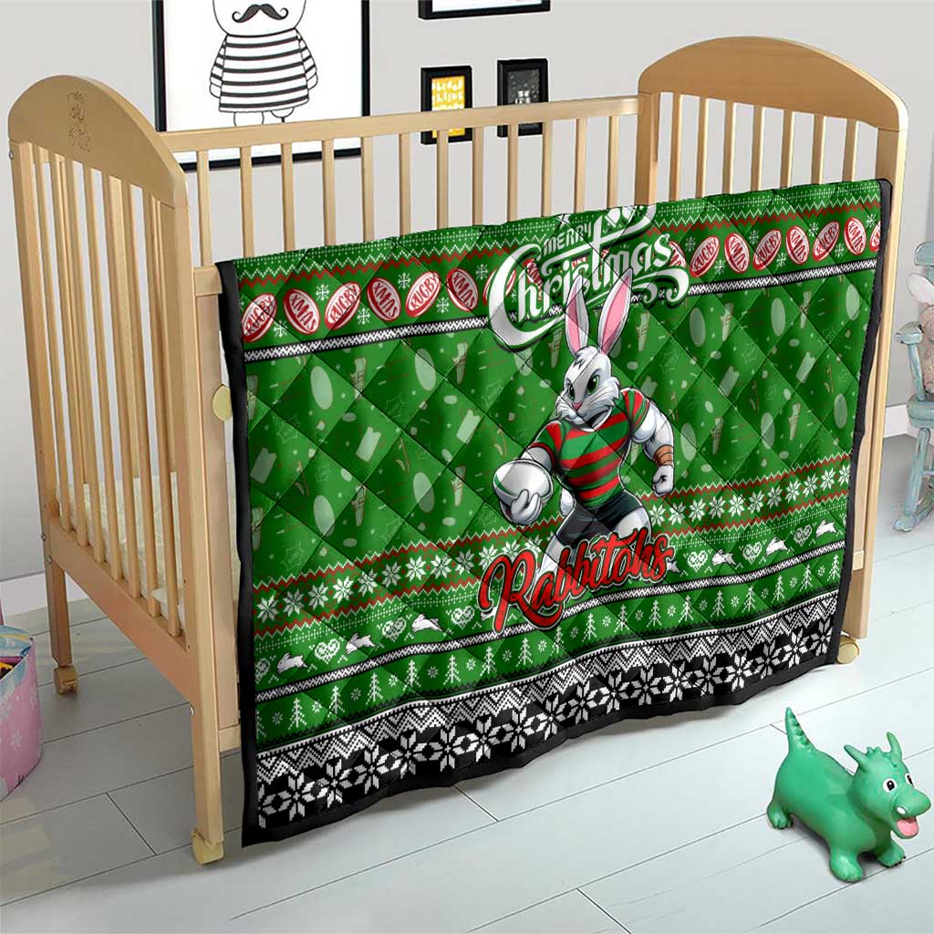 Rabbitohs Rugby Xmas Quilt Australia NRL Mascot