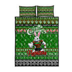 Rabbitohs Rugby Xmas Quilt Bed Set Australia NRL Mascot