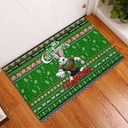 Rabbitohs Rugby Xmas Rubber Doormat Australia NRL Mascot