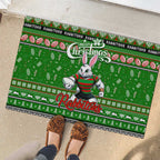 Rabbitohs Rugby Xmas Rubber Doormat Australia NRL Mascot
