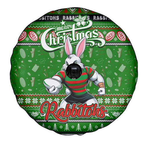 Rabbitohs Rugby Xmas Spare Tire Cover Australia NRL Mascot