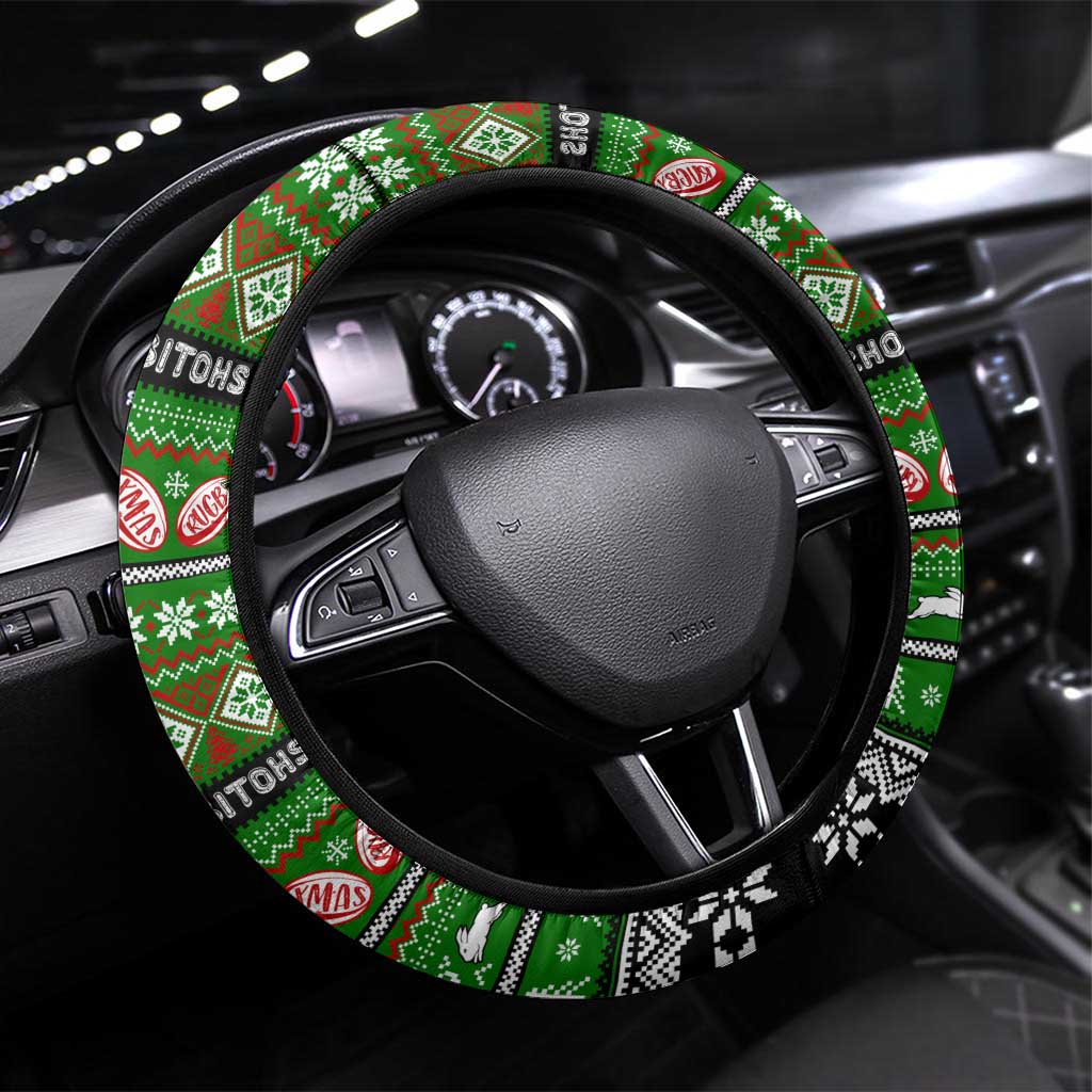 Rabbitohs Rugby Xmas Steering Wheel Cover Australia NRL Mascot