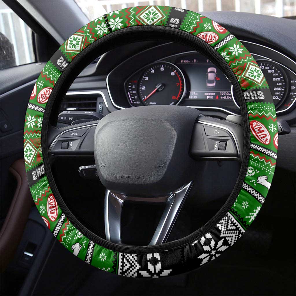 Rabbitohs Rugby Xmas Steering Wheel Cover Australia NRL Mascot