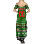 Personalized Rabbitohs Rugby Xmas Summer Maxi Dress Australia NRL Mascot