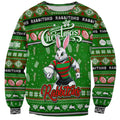 Personalized Rabbitohs Rugby Xmas Sweatshirt Australia NRL Mascot