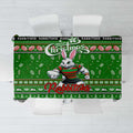Rabbitohs Rugby Xmas Tablecloth Australia NRL Mascot
