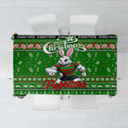 Rabbitohs Rugby Xmas Tablecloth Australia NRL Mascot