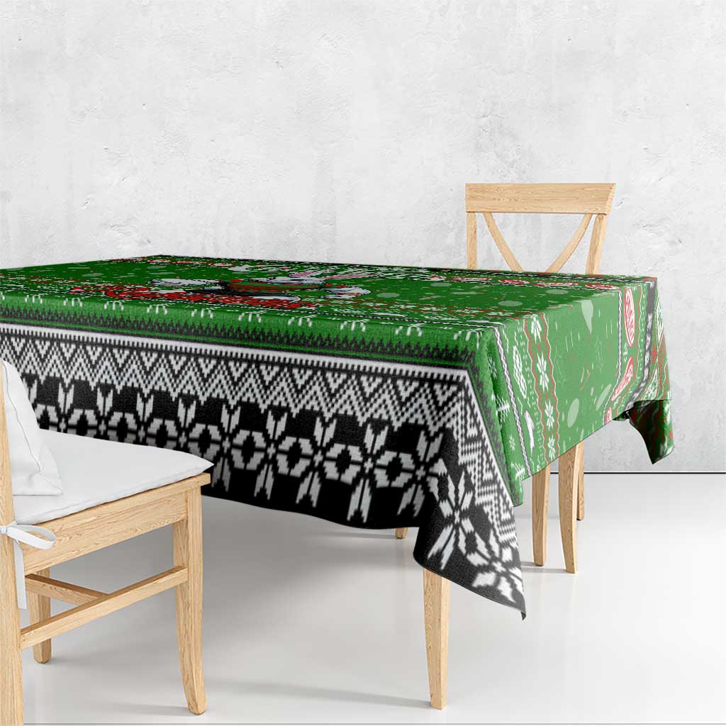 Rabbitohs Rugby Xmas Tablecloth Australia NRL Mascot