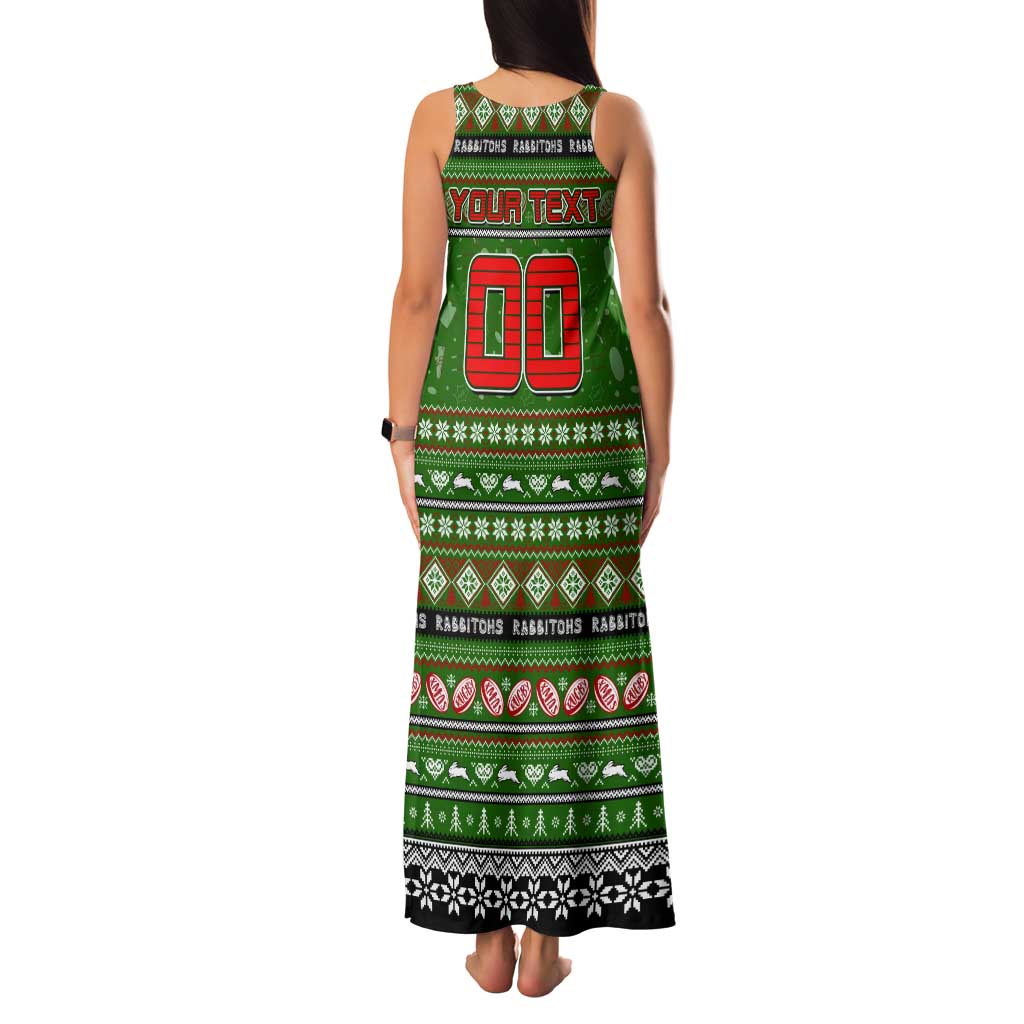 Personalized Rabbitohs Rugby Xmas Tank Maxi Dress Australia NRL Mascot