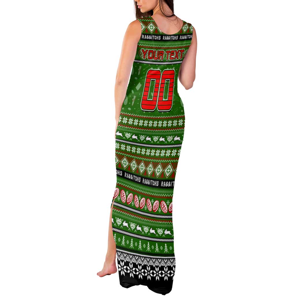 Personalized Rabbitohs Rugby Xmas Tank Maxi Dress Australia NRL Mascot