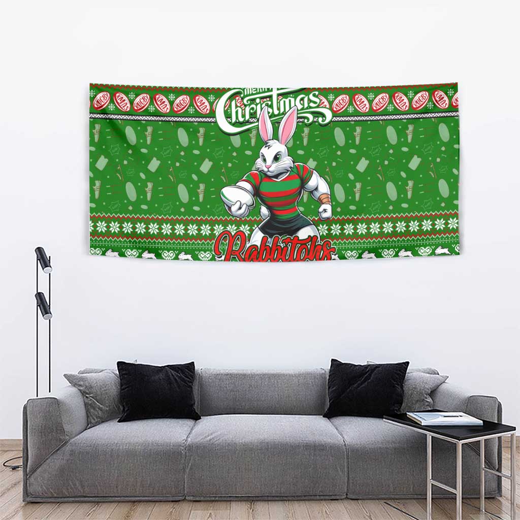 Rabbitohs Rugby Xmas Tapestry Australia NRL Mascot