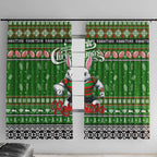 Rabbitohs Rugby Xmas Window Curtain Australia NRL Mascot