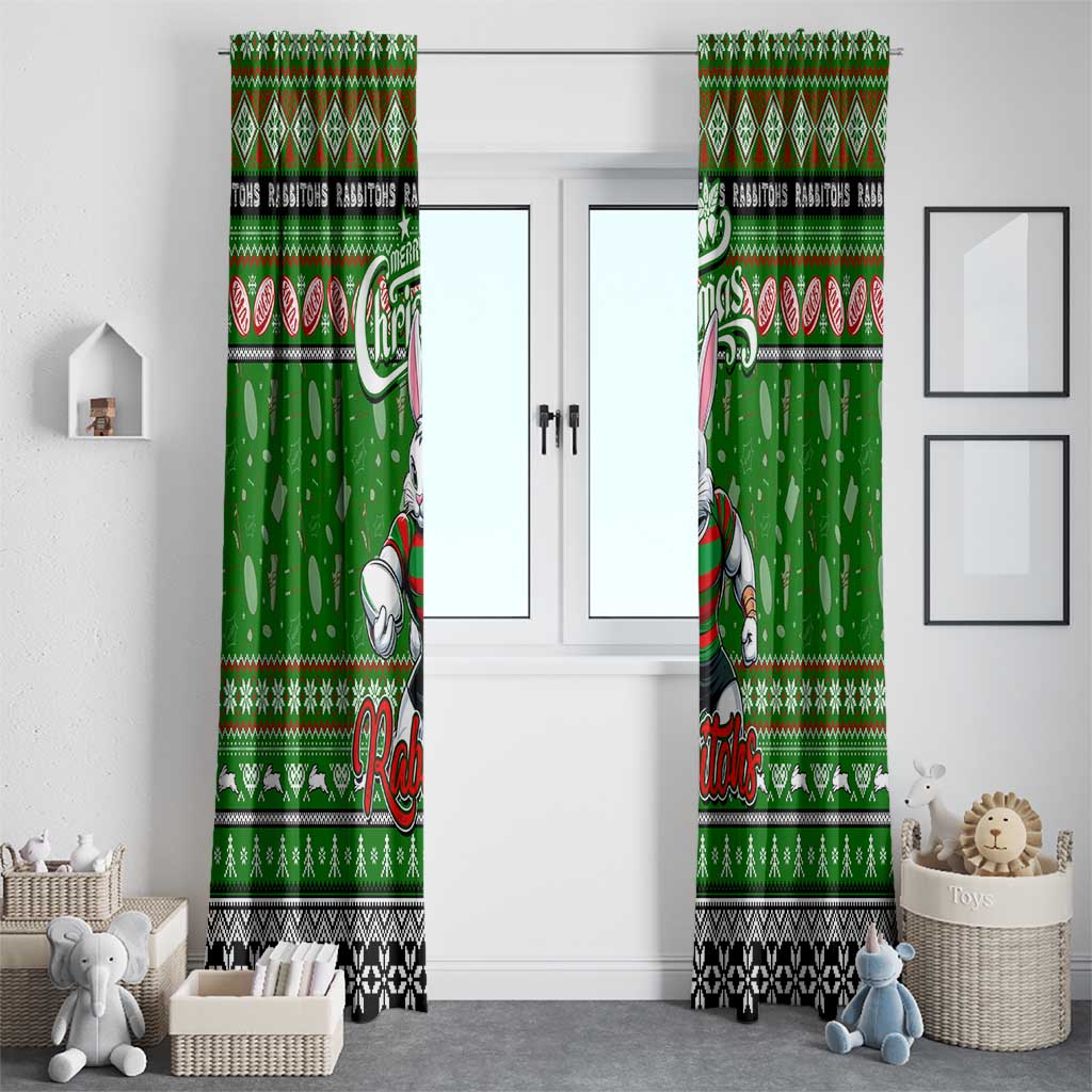 Rabbitohs Rugby Xmas Window Curtain Australia NRL Mascot