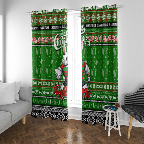 Rabbitohs Rugby Xmas Window Curtain Australia NRL Mascot