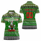 Personalized Rabbitohs Rugby Xmas Women Polo Shirt Australia NRL Mascot