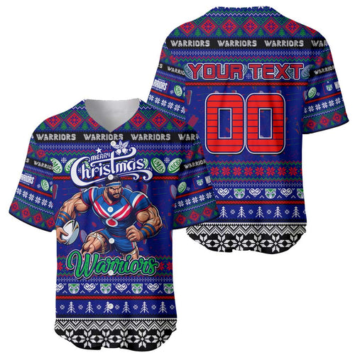 Personalized New Zealand Warriors Rugby Xmas Baseball Jersey Australia NRL Mascot