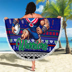 New Zealand Warriors Rugby Xmas Beach Blanket Australia NRL Mascot