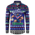 Personalized New Zealand Warriors Rugby Xmas Button Sweatshirt Australia NRL Mascot