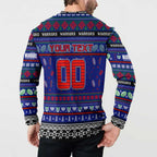 Personalized New Zealand Warriors Rugby Xmas Button Sweatshirt Australia NRL Mascot