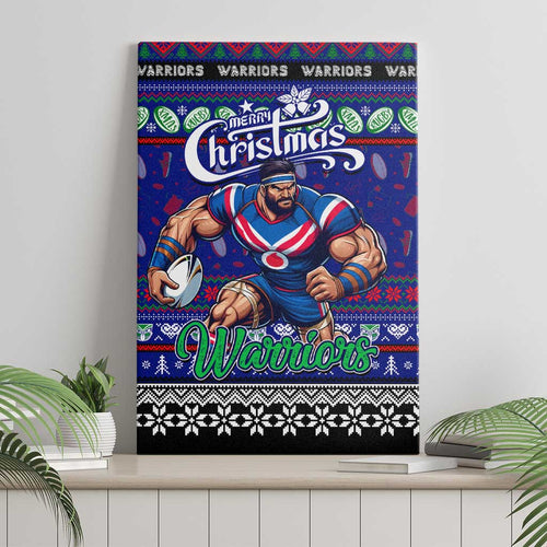 New Zealand Warriors Rugby Xmas Canvas Wall Art Australia NRL Mascot
