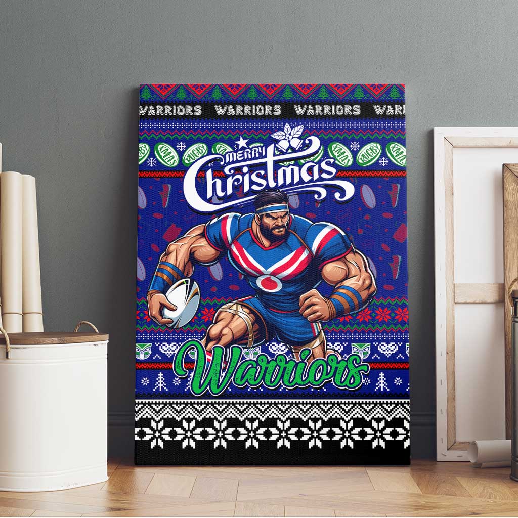 New Zealand Warriors Rugby Xmas Canvas Wall Art Australia NRL Mascot