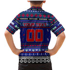 Personalized New Zealand Warriors Rugby Xmas Family Matching Mermaid Dress and Hawaiian Shirt Australia NRL Mascot
