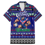 Personalized New Zealand Warriors Rugby Xmas Family Matching Mermaid Dress and Hawaiian Shirt Australia NRL Mascot