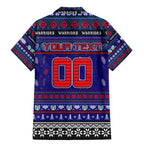 Personalized New Zealand Warriors Rugby Xmas Family Matching Mermaid Dress and Hawaiian Shirt Australia NRL Mascot