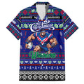 Personalized New Zealand Warriors Rugby Xmas Family Matching Summer Maxi Dress and Hawaiian Shirt Australia NRL Mascot