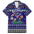 Personalized New Zealand Warriors Rugby Xmas Hawaiian Shirt Australia NRL Mascot