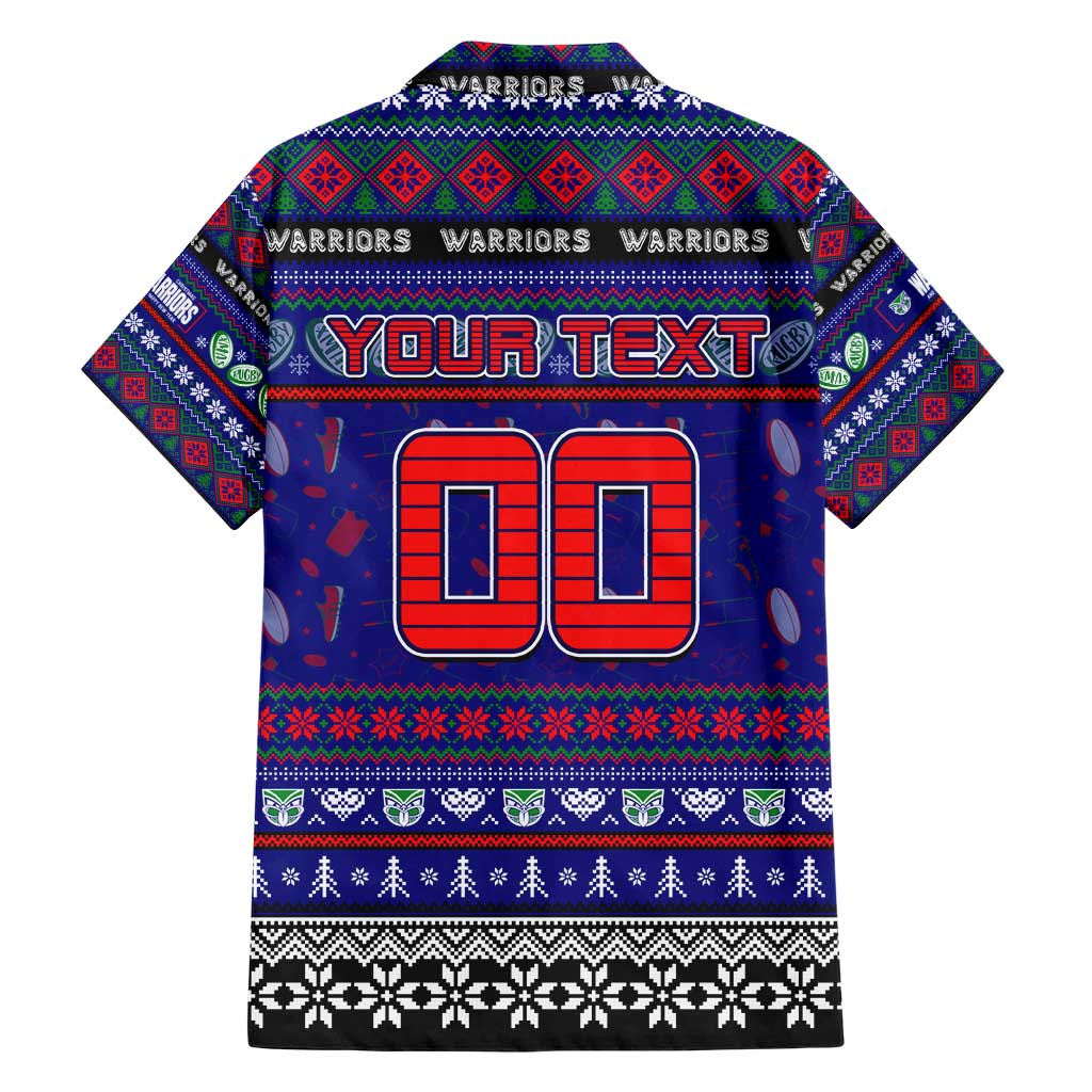 Personalized New Zealand Warriors Rugby Xmas Hawaiian Shirt Australia NRL Mascot