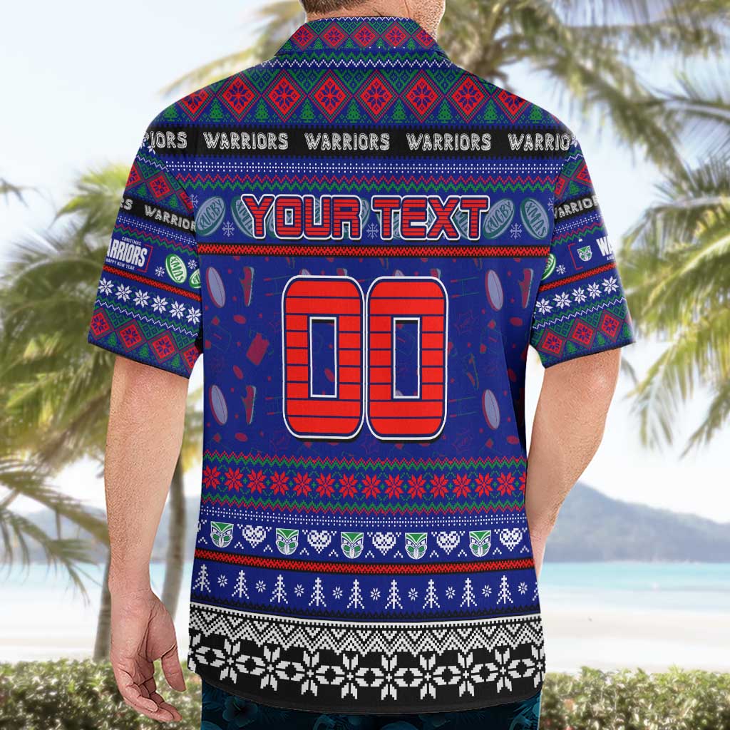 Personalized New Zealand Warriors Rugby Xmas Hawaiian Shirt Australia NRL Mascot