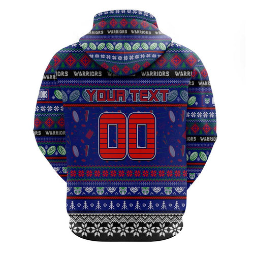 Personalized New Zealand Warriors Rugby Xmas Hoodie Australia NRL Mascot