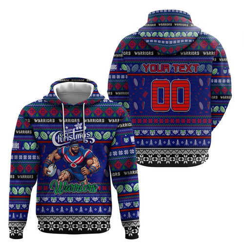 Personalized New Zealand Warriors Rugby Xmas Hoodie Australia NRL Mascot