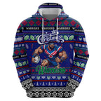 Personalized New Zealand Warriors Rugby Xmas Hoodie Australia NRL Mascot