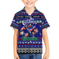 Personalized New Zealand Warriors Rugby Xmas Kid Hawaiian Shirt Australia NRL Mascot