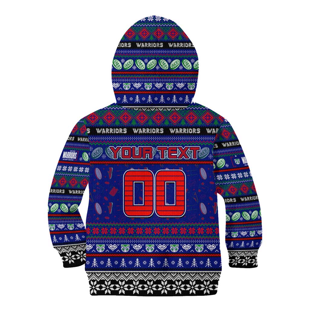 Personalized New Zealand Warriors Rugby Xmas Kid Hoodie Australia NRL Mascot