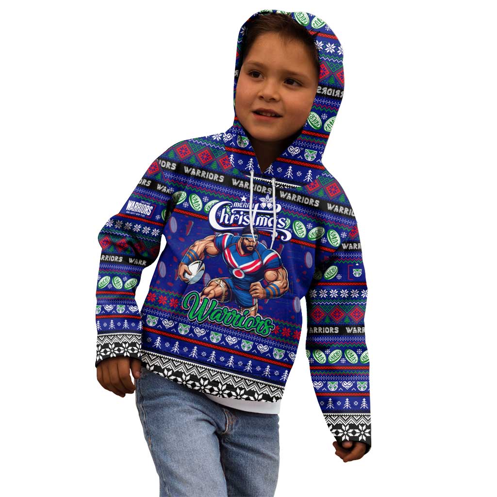Personalized New Zealand Warriors Rugby Xmas Kid Hoodie Australia NRL Mascot