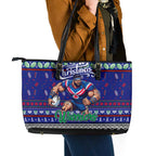 New Zealand Warriors Rugby Xmas Leather Tote Bag Australia NRL Mascot