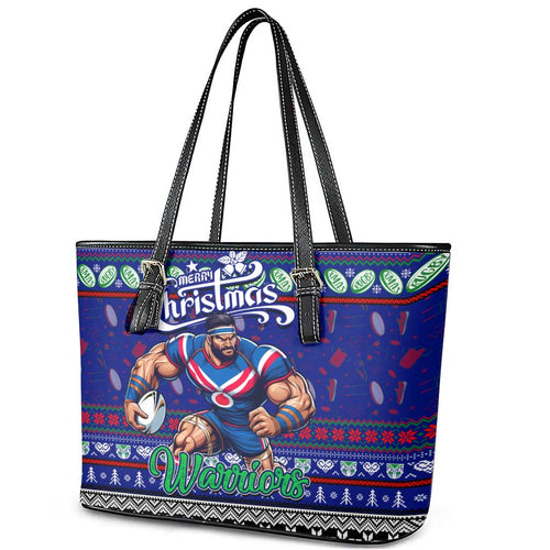 New Zealand Warriors Rugby Xmas Leather Tote Bag Australia NRL Mascot