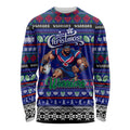 Personalized New Zealand Warriors Rugby Xmas Long Sleeve Shirt Australia NRL Mascot