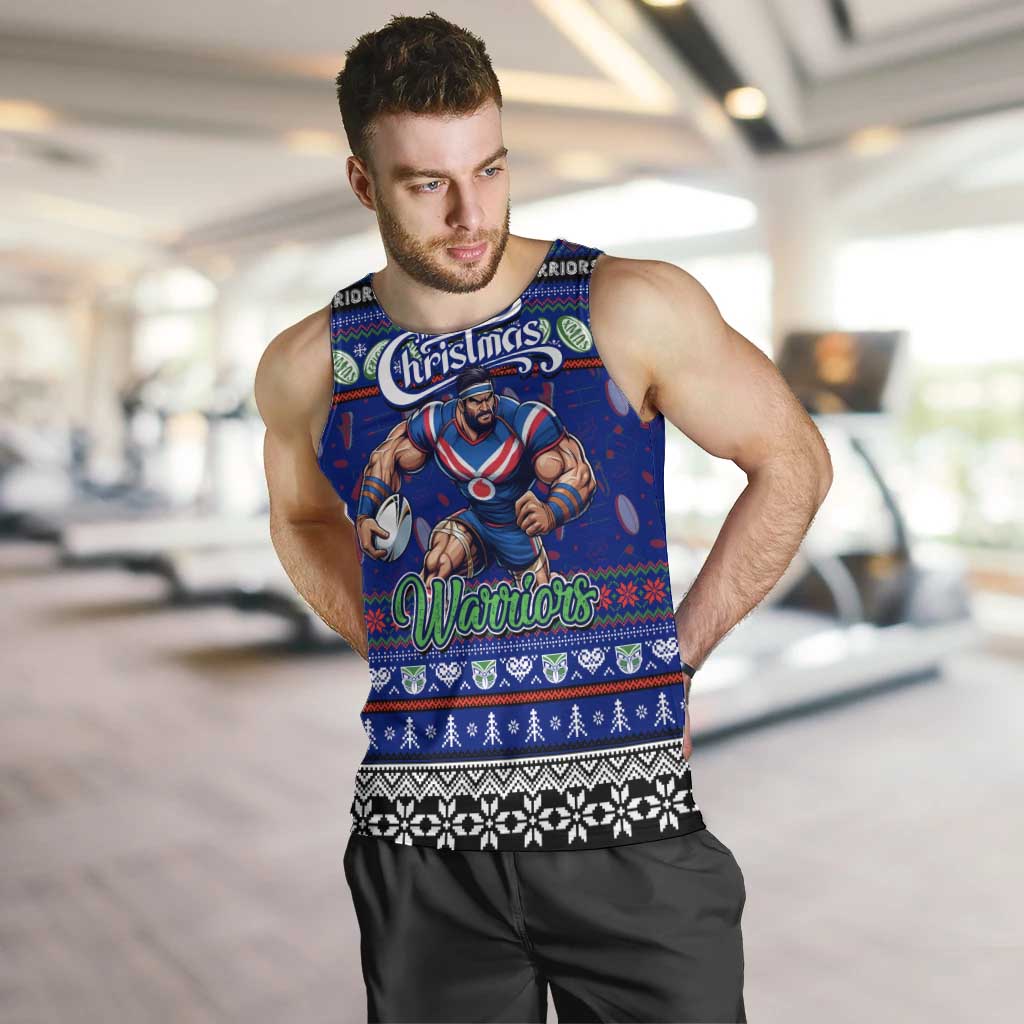 Personalized New Zealand Warriors Rugby Xmas Men Tank Top Australia NRL Mascot