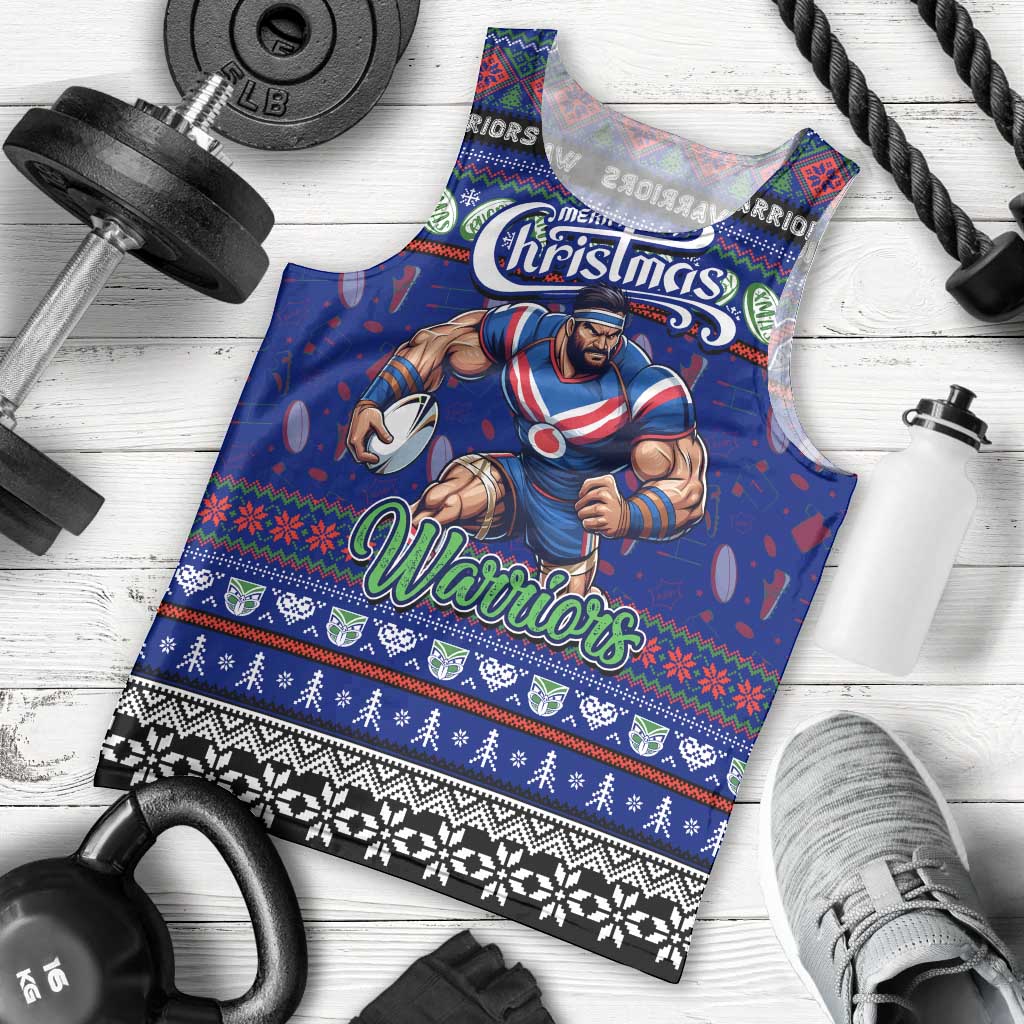 Personalized New Zealand Warriors Rugby Xmas Men Tank Top Australia NRL Mascot