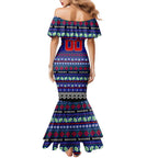 Personalized New Zealand Warriors Rugby Xmas Mermaid Dress Australia NRL Mascot