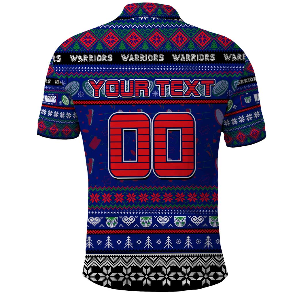Personalized New Zealand Warriors Rugby Xmas Polo Shirt Australia NRL Mascot